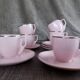 Powder pink cups and saucers