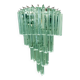 Green-wather “triedro” murano glass twister wall sconce