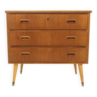 Scandinavian teak chest of drawers, Sweden, 1950