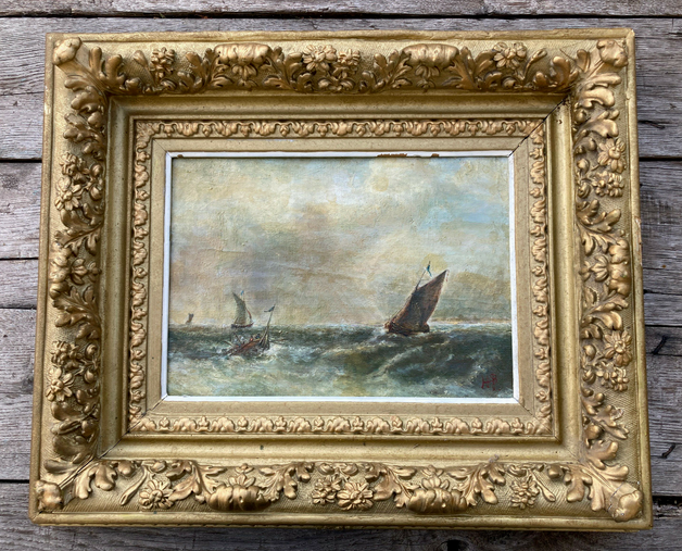 Tableau - Marine - XIXeme cadre doré