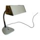 Lampe de bureau en métal laqué écru et doré, 1950