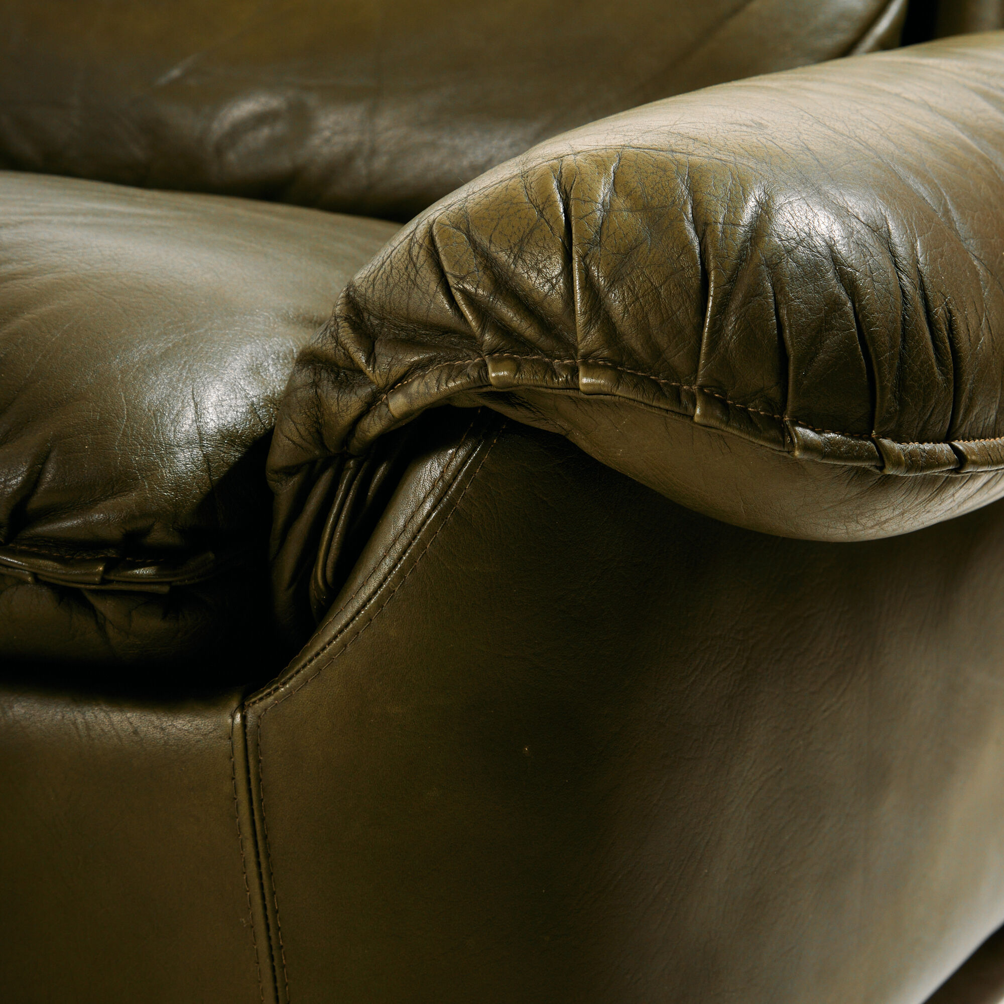 Leather sofa set, 3-piece set