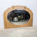 Carved oak mirror - 1930s