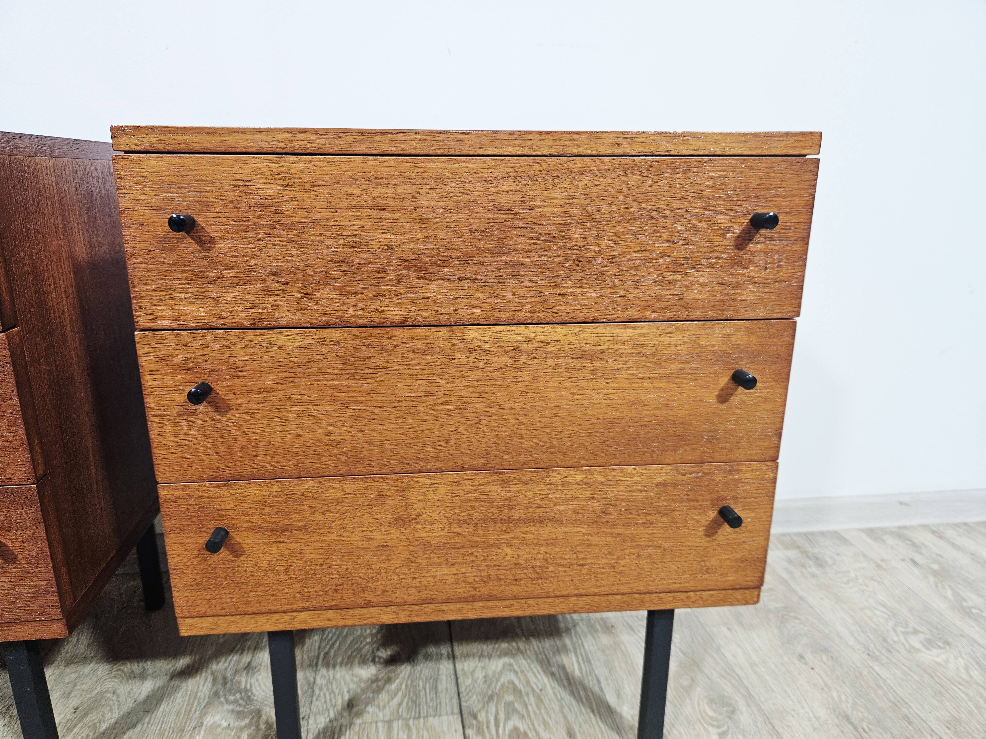 A pair of side cabinets, designed by Günter Renkel for REGO / Twen, Germany