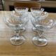 Set of 6 chiseled glass champagne coupes