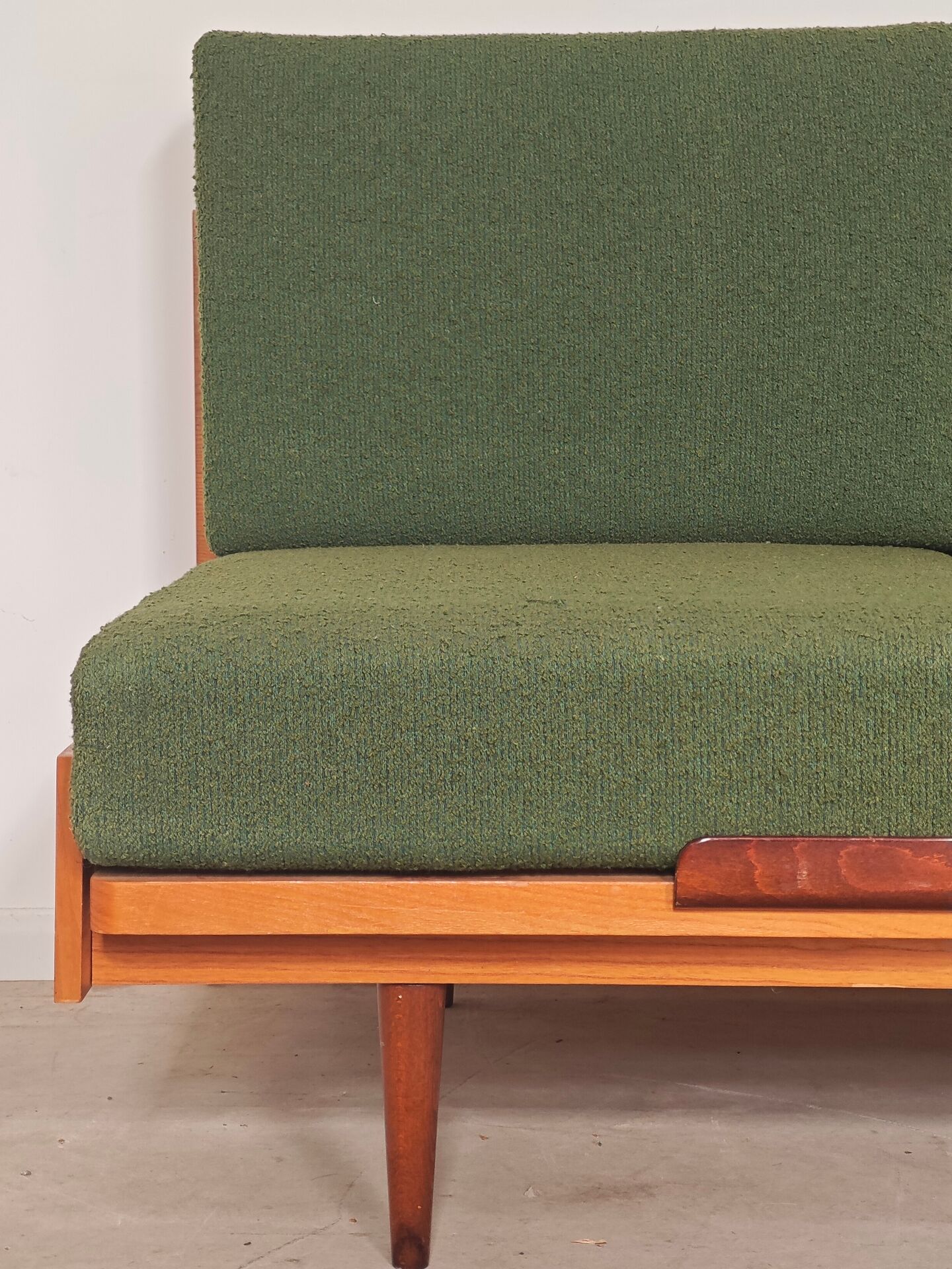 Green folding bench sofa by UP Zavody 1970