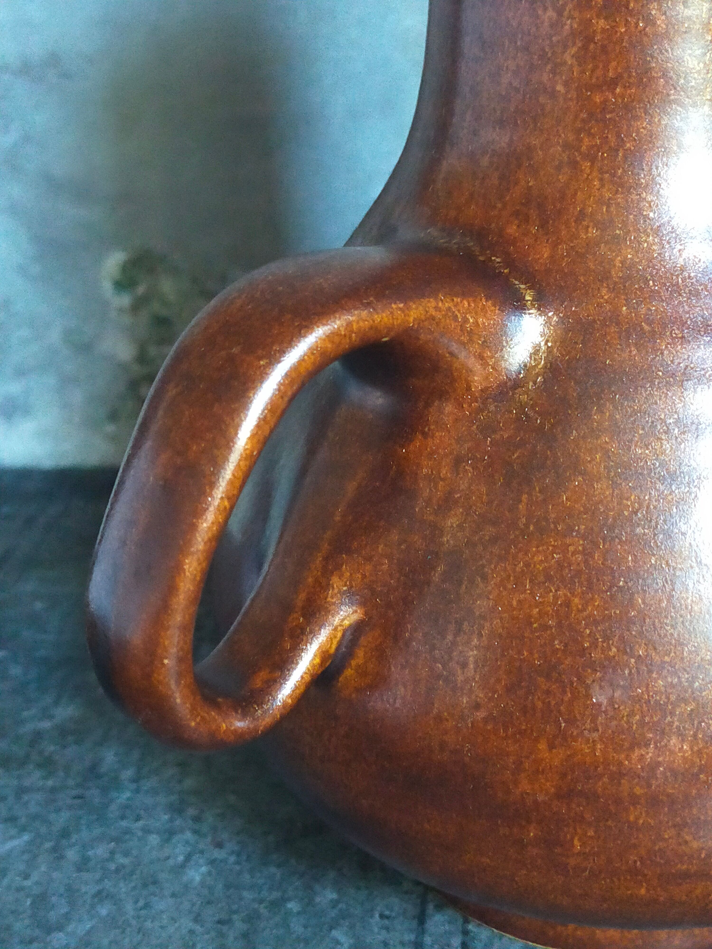 Vintage ceramic handle vase