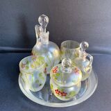 Non-selfish night service - art nouveau - hand-decorated satin blown crystal