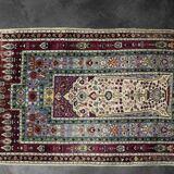 Handwoven Balouch prayer rug, Middle Eastern oriental style, 1960s.