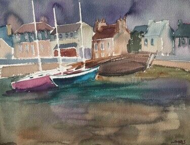 Aquarelle " Port breton "