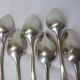 6 vintage silver-plated metal soup spoons, hallmarked 211289
