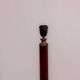 Set of French Empire style lamps made from amber bakelite and brass