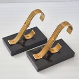 Paire de serre-livres Gold Starry vintage 1960