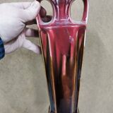 Pair of vases + art nouveau planter orchies slip fireplace trim