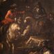 Great 18th century painting landscape with knights