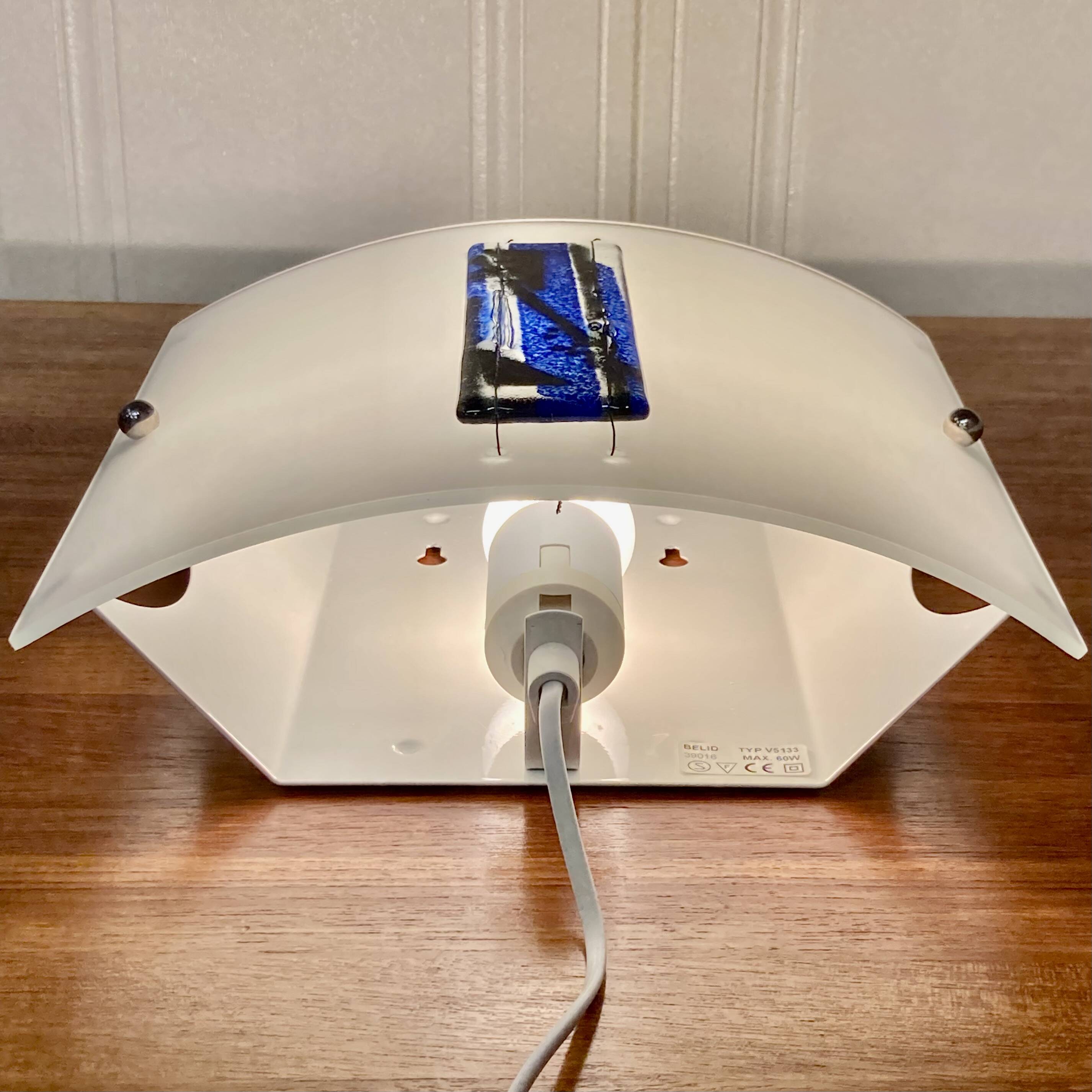 Large scandinavian design glass wall light.