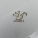 Limoges plates with gilding and burgundy rim – 1024DA3