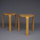 2 tabourets modèle X600 par Alvar Aalto pour Artek, 1960s