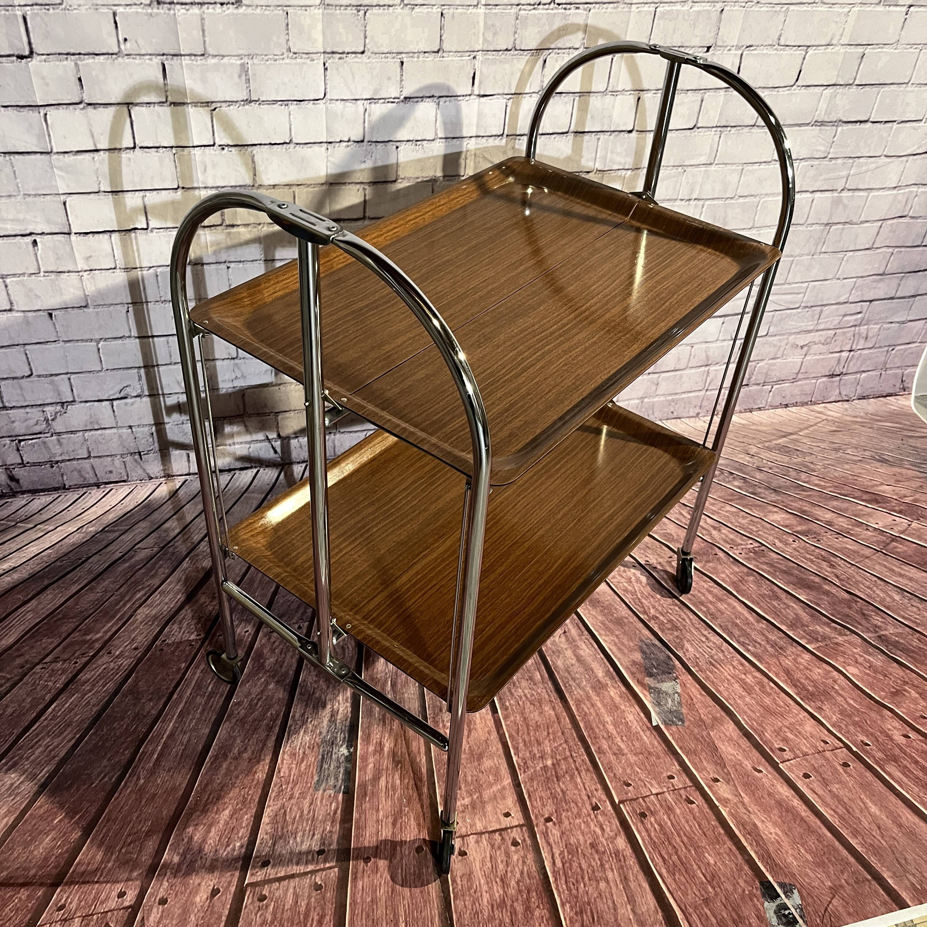 Vintage foldable service trolley
