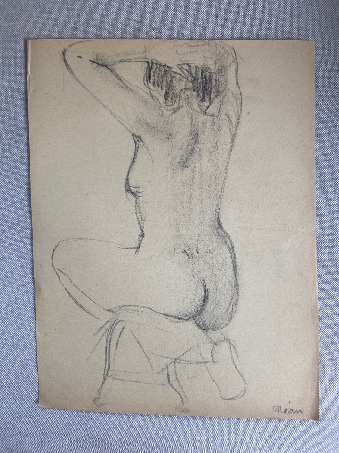 Female nude drawing