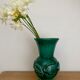 Vase vintage art déco en céramique verte