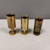 3 beautiful Danish designed candle holders in solid brass.
