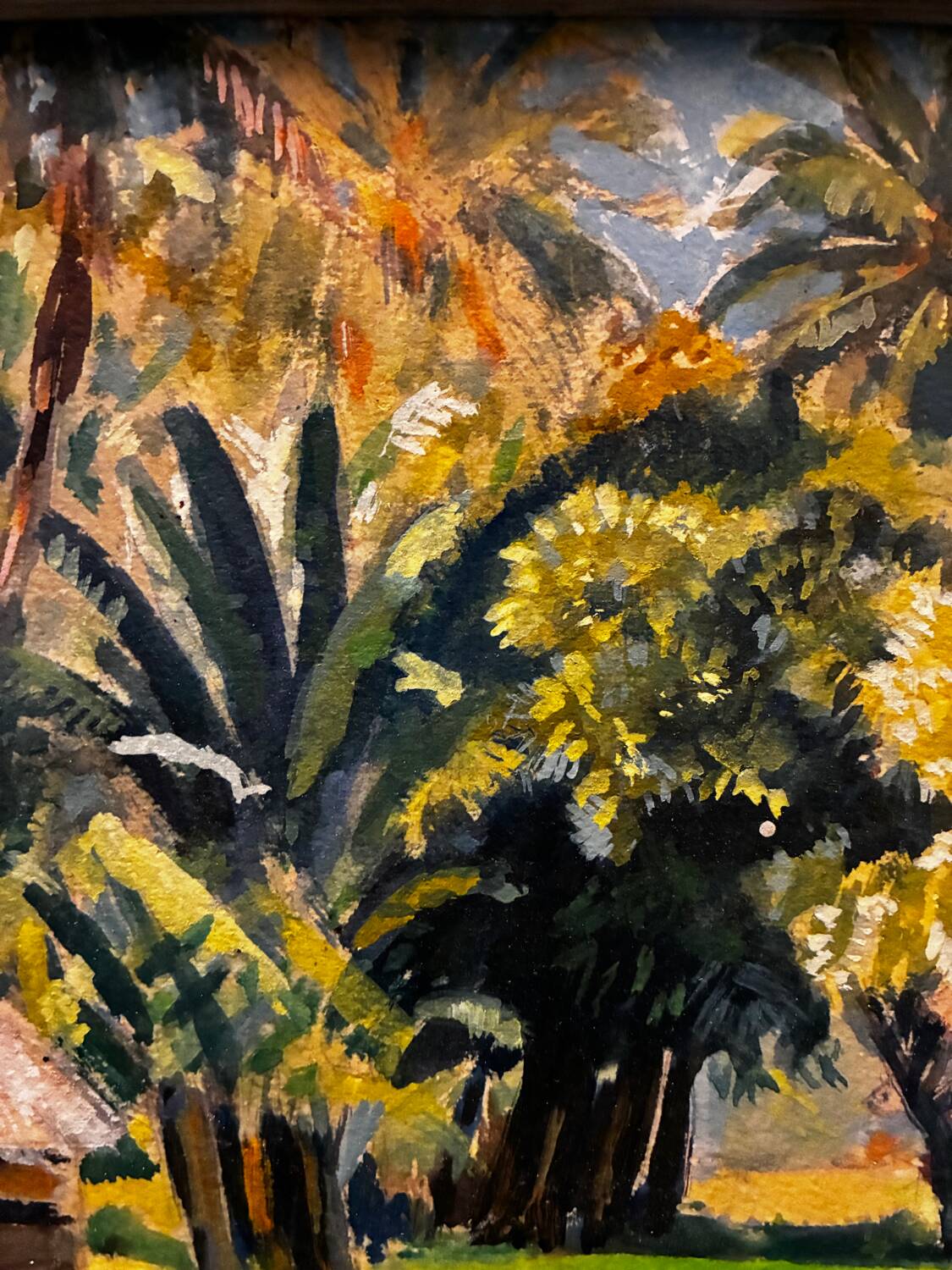 Exotic landscape painting of Tahiti from the 1940s to 1960s.
