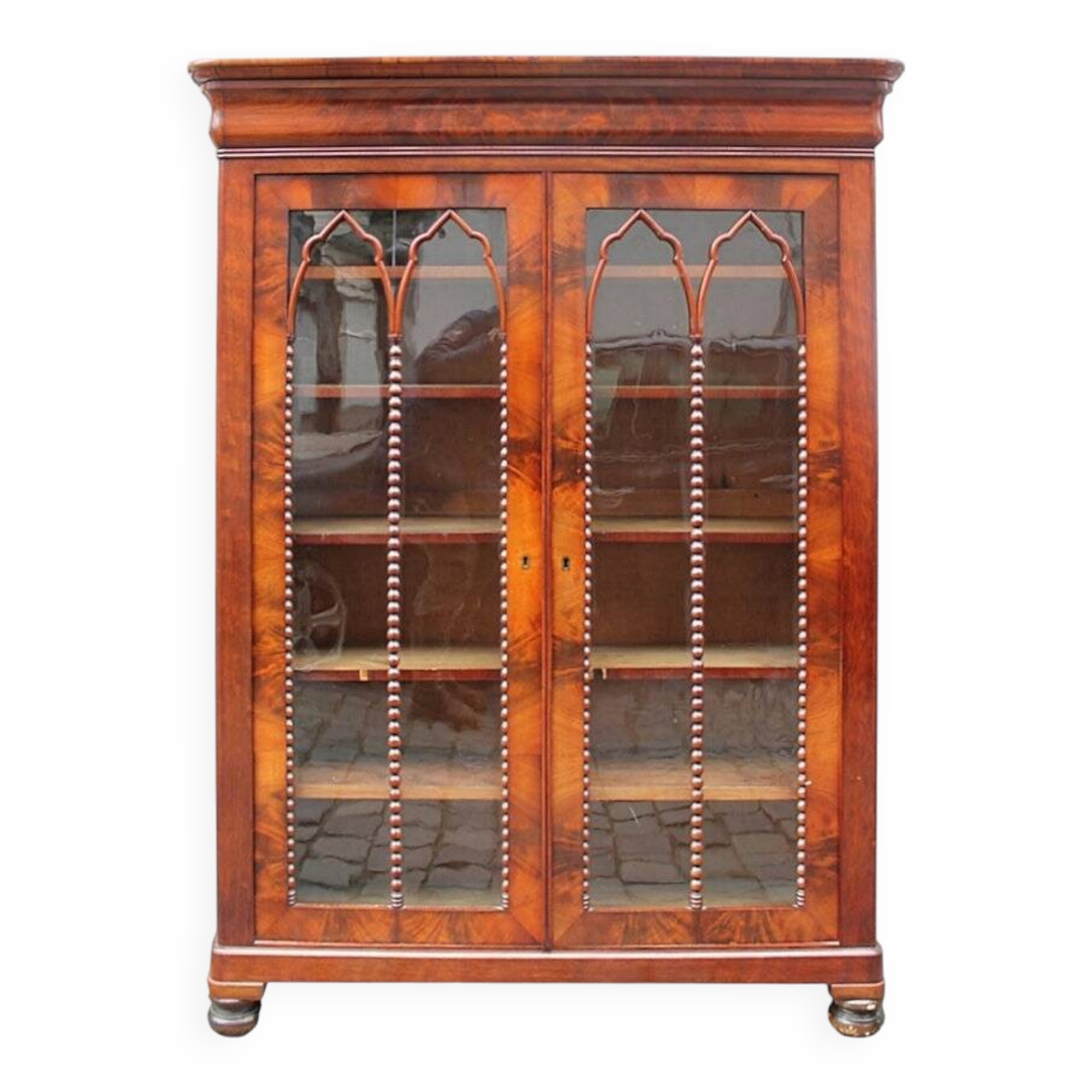 Louis Philippe period bookcase Display in mahogany - English work 19th