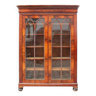Louis Philippe period bookcase Display in mahogany - English work 19th
