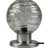 60s 70s table lamp bedside lamp chrome Doria glass space age design