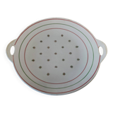 Round serving dish in iron earthenware, first half of the 20th century