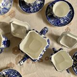 Service à thé/café ancien Villeroy et Bosh motifs Asie bleu