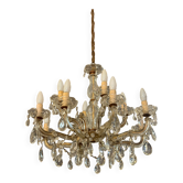 Chandelier with 12 lights and pendants