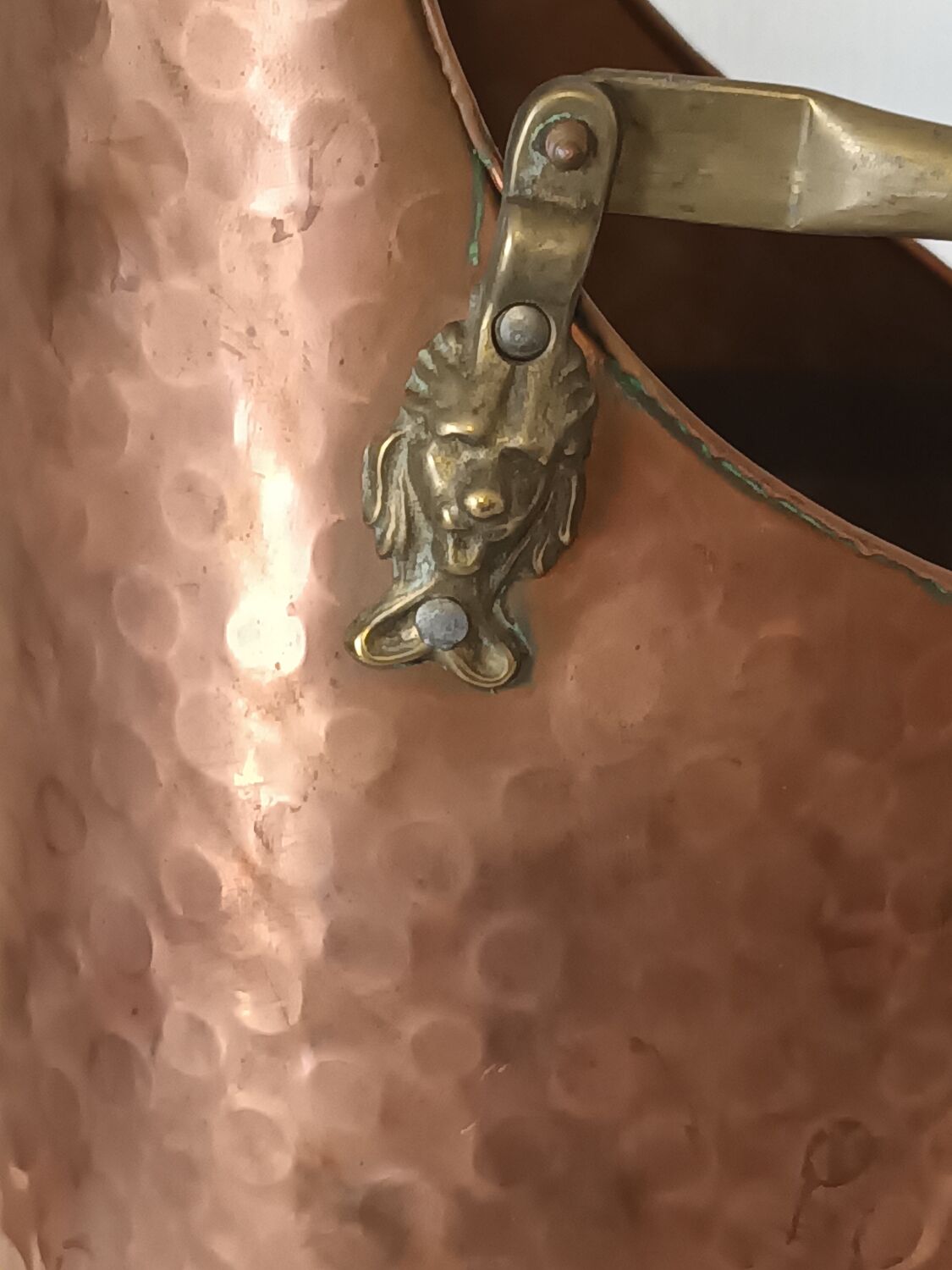 Coal bucket solid copper Holland