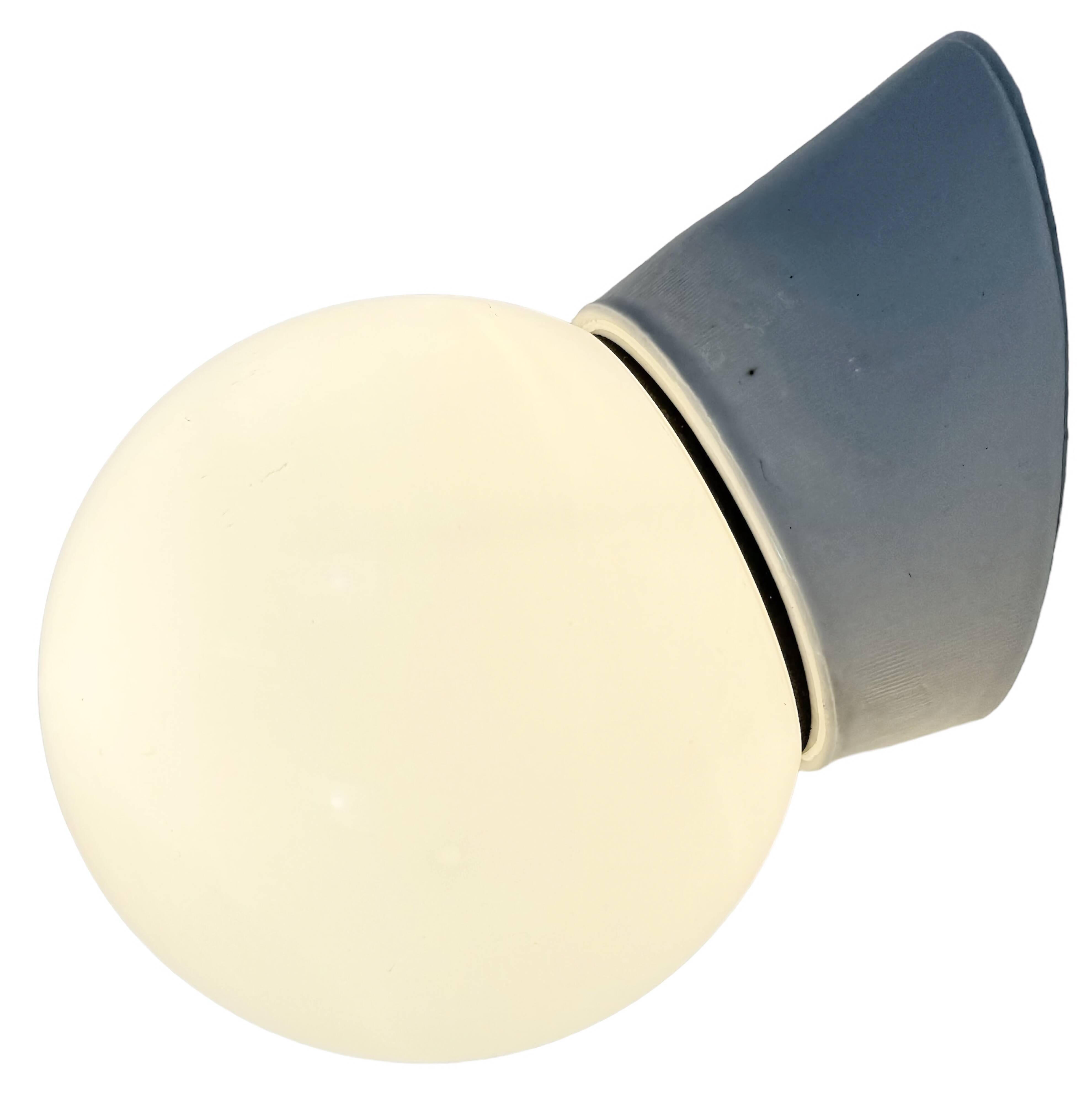 Vintage White Porcelain Wall Light, 1970s