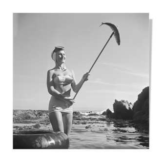 Silver photo black and white baryta paper ilford 310g 1910 50x50cm PINUP Recent print.