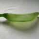 Art Deco organic coupe La Rochère in frosted jade green glass – France