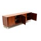 Vintage rosewood low sideboard with four doors from the 1960s
