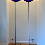 Arteluce Jill – Pair of Blue Murano Glass Floor Lamps / Torchières – King Miranda, 1970s