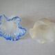 Lot de 2 anciennes tulipes abat jour globe en verre de lustre lampe luminaire