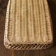 Basket wicker rectangle borders openwork vintage basketry