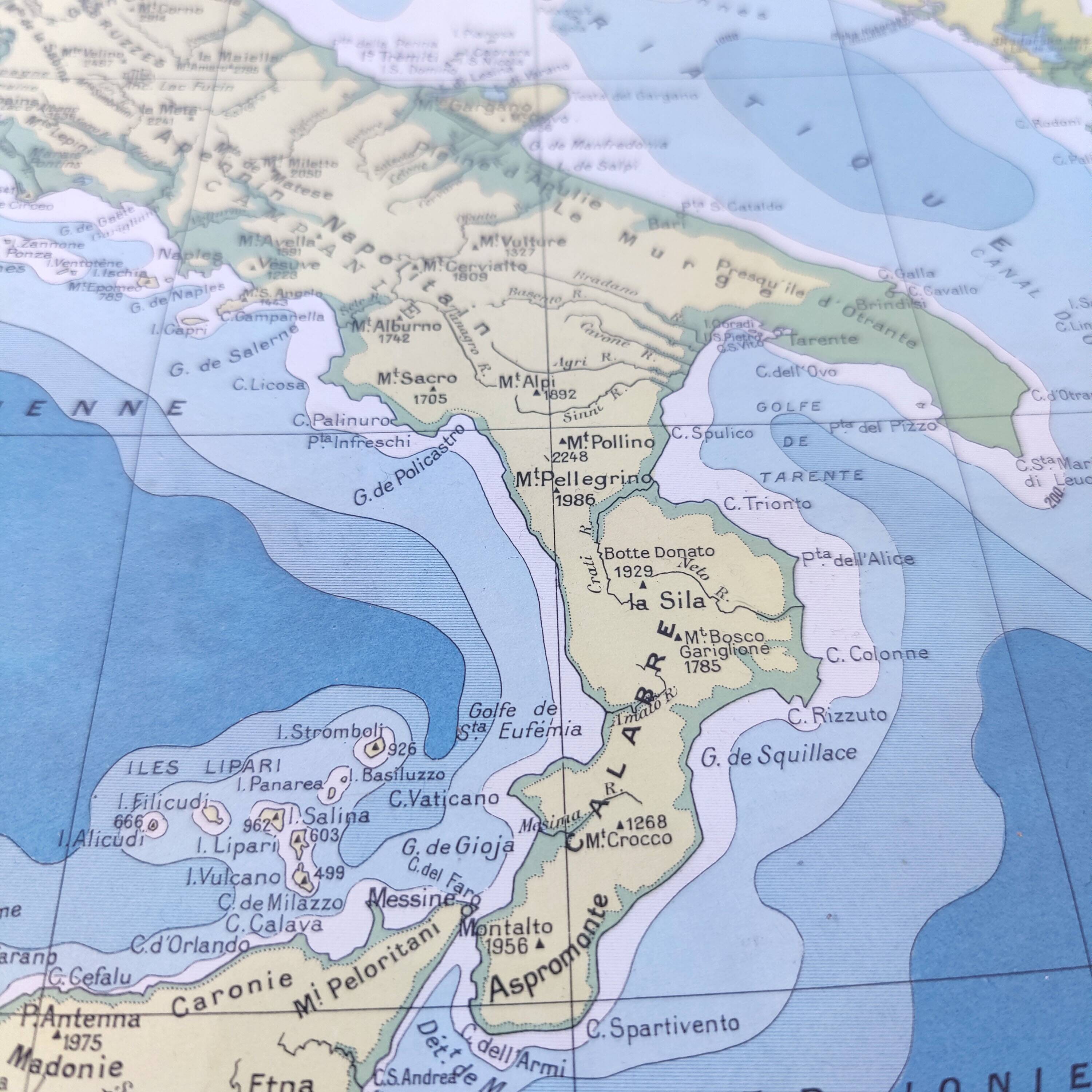 Italy Europe Venice vintage map 43x43cm from 1950