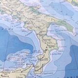 Italy Europe Venice vintage map 43x43cm from 1950