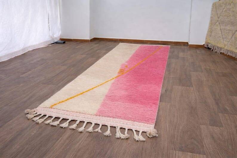Berber Boujaad rug - handwoven hallway rug size 75/300 cm