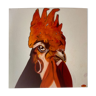 Rooster portrait oil painting
