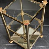 Solid Brass and Glass Side Table