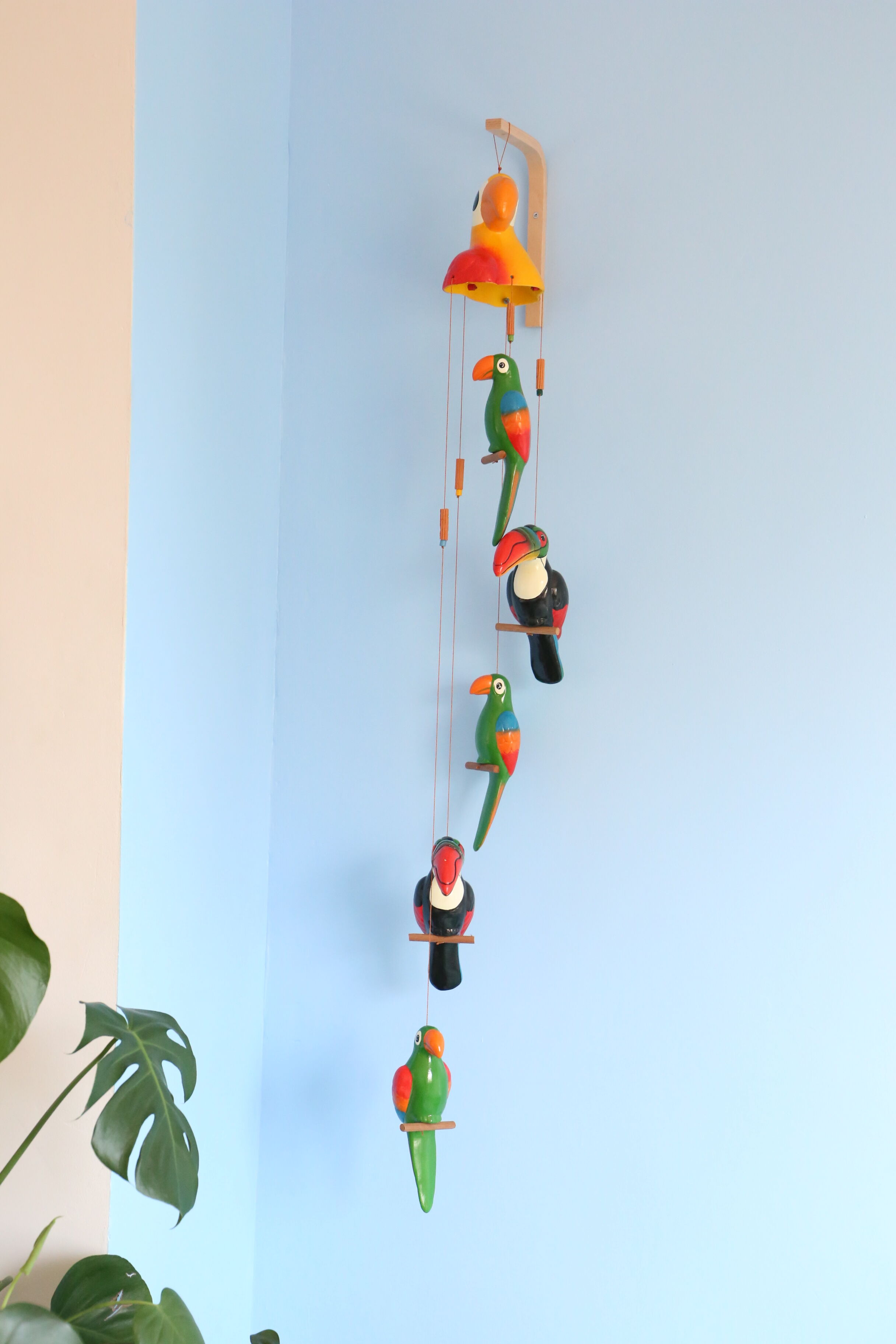 Exotic parrot decoration, vintage