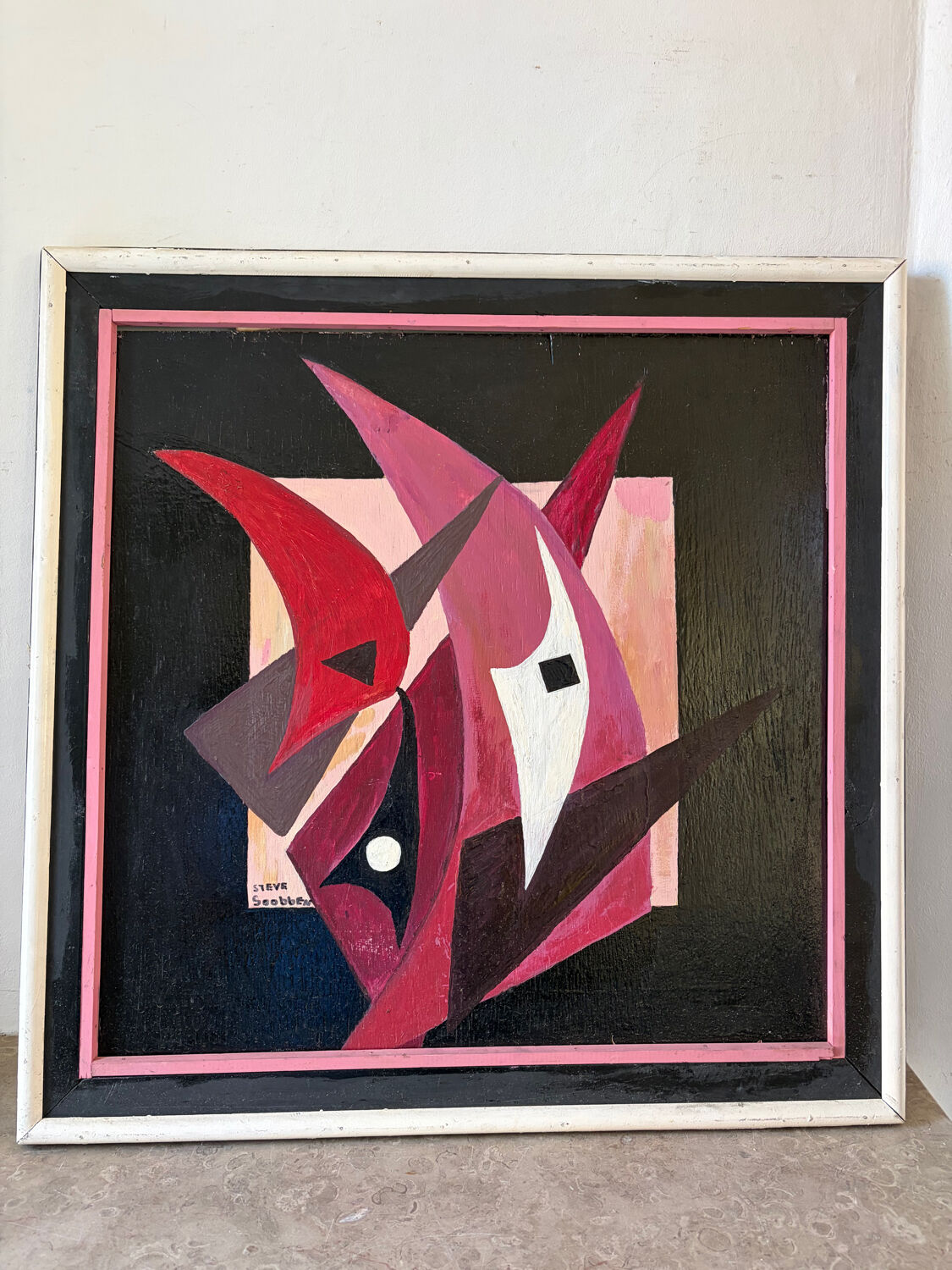 Abstract composition signed