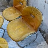 4 chairs Rinaldi "Sabrina" yellow leather