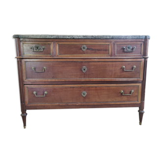 Louis XVI style chest of drawers clover lock